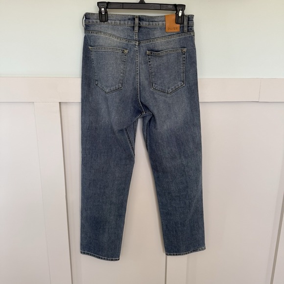 Du/er High Rise Straight Leg Performance Jeans Women's 29x27 Blue Button Fly - Picture 3 of 10